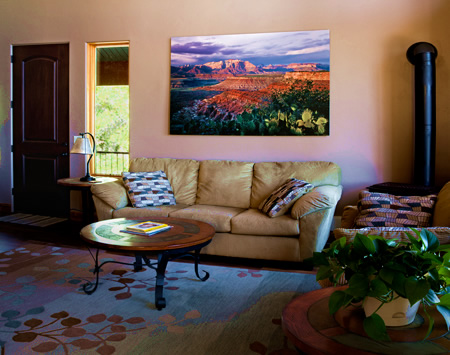 Living Area with "View From Gooseberry Mesa"